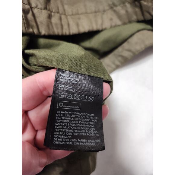 H&M Army Green Drawstring Waist Jacket - Size 12 - Picture 5 of 10
